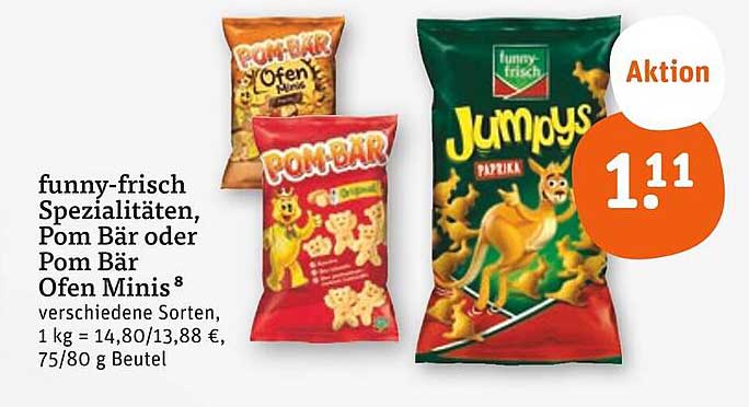funny-frisch Spezialitäten, Pom Bär oder Pom Bär Ofen Minis