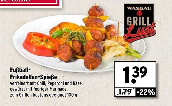 Fußball-Frikadellen-Spieße