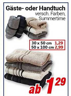 Gäste- oder Handtuch in verschiedenen Farben, Summertime