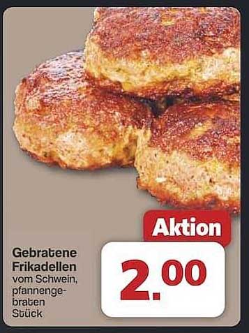 Gebratene Frikadellen vom Schwein, pfannenbraten Stück