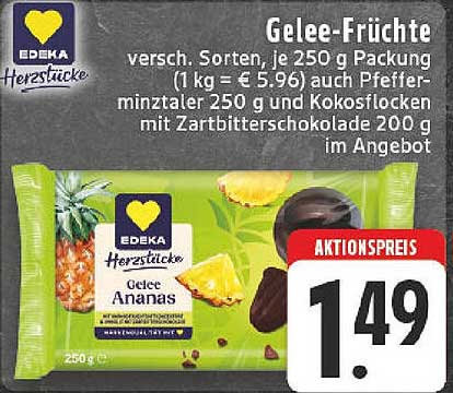 Gelee-Früchte 250 g - EDEKA Herzstücke