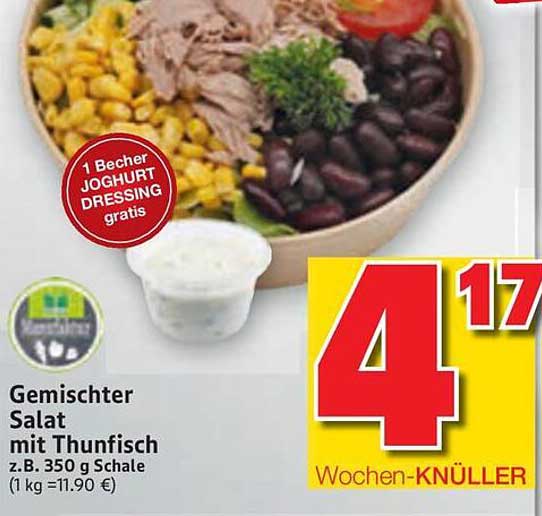 Gemischter Salat mit Thunfisch z.B. 350 g Schale