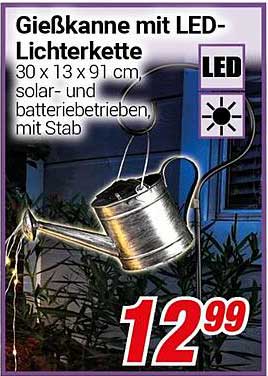 Gießkanne mit LED-Lichterkette