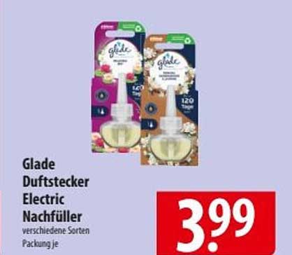 Glade Duftstecker Electric Nachfüller verschiedene Sorten Packung je