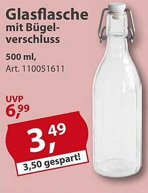Glasflasche mit Bügelverschluss 500 ml