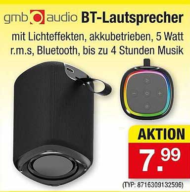 gmb audio BT-Lautsprecher mit Lichteffekten