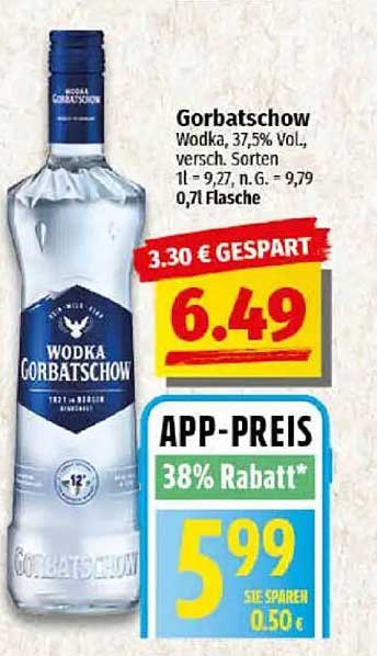 Gorbatschow Wodka 0,71 l – Jetzt zum Spitzenpreis!