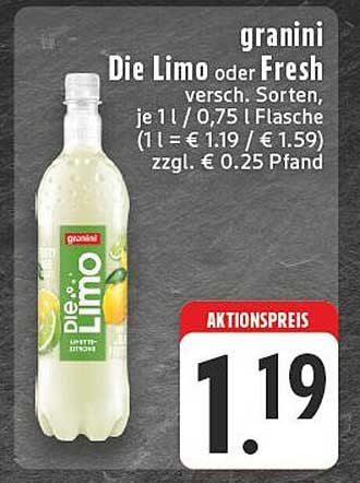 granini Die Limo oder Fresh, 1 l / 0,75 l Flasche