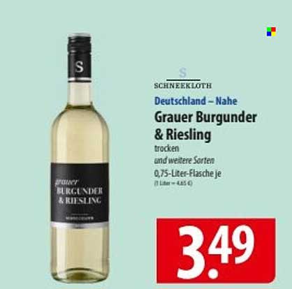 Grauer Burgunder & Riesling trocken – 0,75-Liter-Flasche