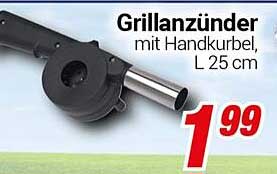 Grillanzünder mit Handkurbel, L 25 cm
