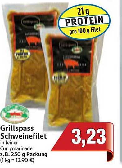 Grillpass Schweinefilet in feiner Currymarinade