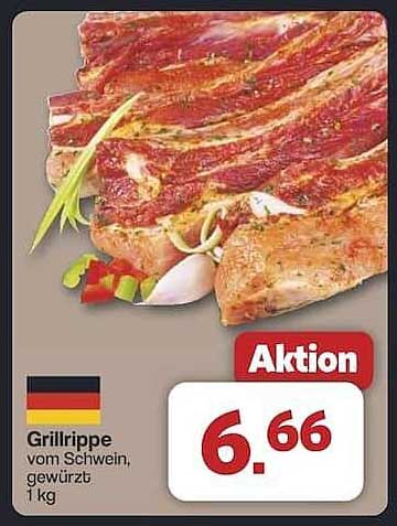 Grillrippe vom Schwein, gewürzt 1 kg
