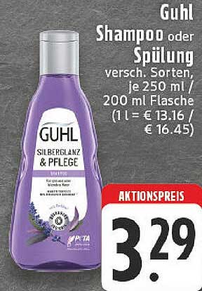 Guhl Shampoo oder Spülung versch. Sorten, je 250 ml / 200 ml Flasche