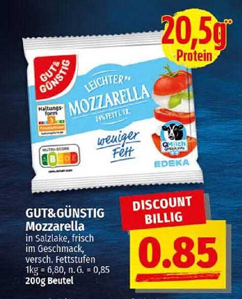 GUT& GÜNSTIG Mozzarella in Lake 200g