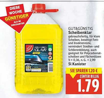 GUT&GÜNSTIG Scheibenklar 5l Kanister