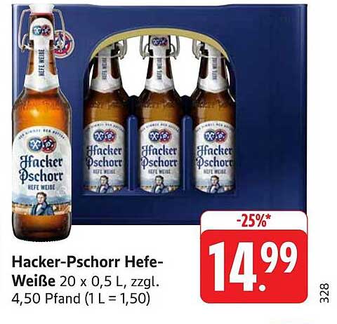 Hacker-Pschorr Hefe-Weißbier 20 x 0,5 L
