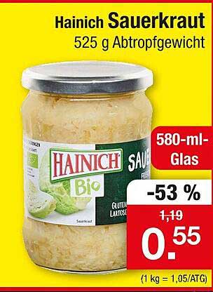 Hainich Sauerkraut 525 g Abtropfgewicht
