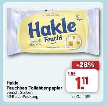 Hakle Feuchtes Toilettenpapier, verschieden Sorten, 42-Blatt-Packung
