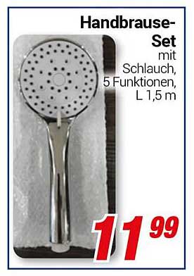 Handbrause-Set mit Schlauch, 5 Funktionen, L 1,5 m
