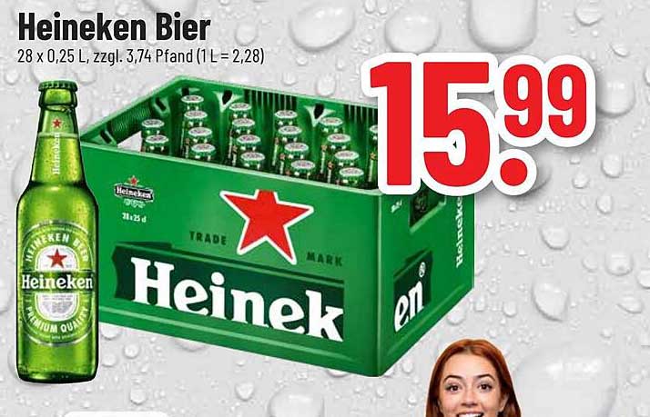 Heineken Bier - 28 x 0,25 L
