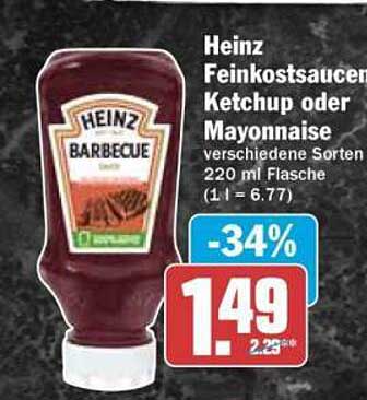 Heinz Feinkostsaucen Ketchup oder Mayonnaise 220 ml Flasche