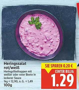 Heringssalat rot/weiß