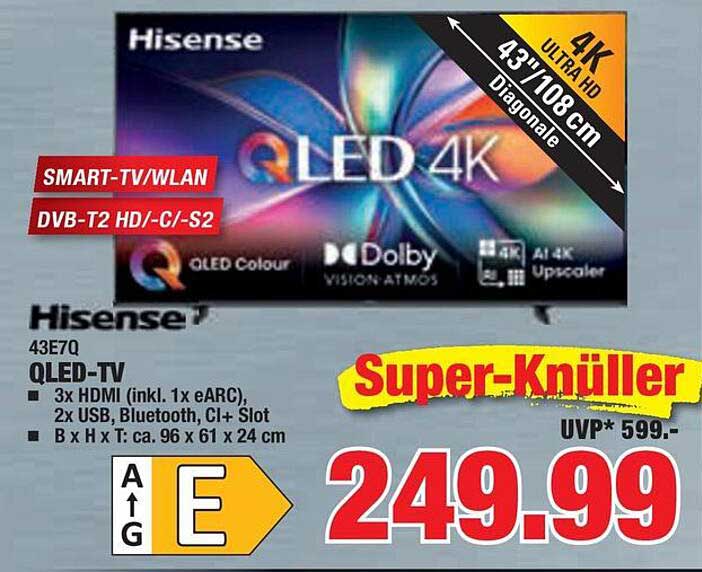 Hisense 43ZQ QLED-Fernseher 4K Ultra HD