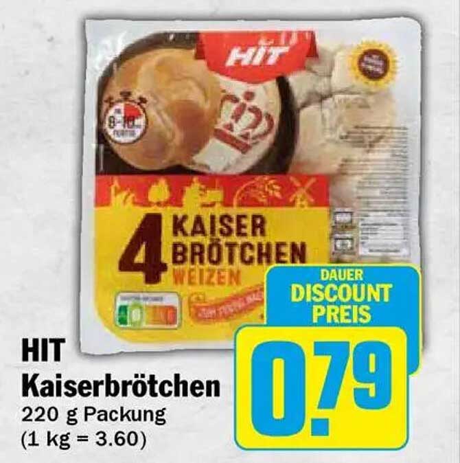 HIT Kaiserbrötchen 4 Stück - Weizen