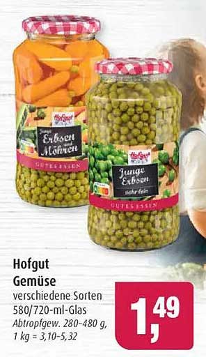Hofgut Gemüse verschiedene Sorten 580/720-ml-Glas