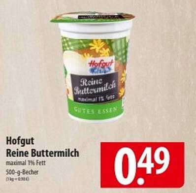 Hofgut Reine Buttermilch 500-g-Becher