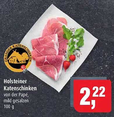 Holsteiner Katenschinken von der Pape, mild gesalzen, 100 g