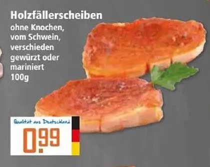 Holzfällerscheiben ohne Knochen, vom Schwein, verschieden gewürzt oder mariniert