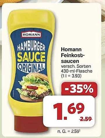 Homann Hamburger Sauce Original 430 ml