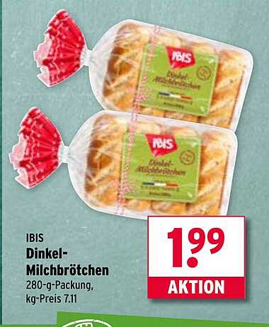 IBIS Dinkel-Milchbrötchen 280-g-Packung