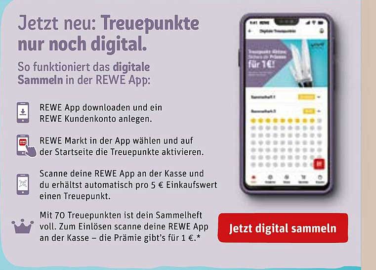 Jetzt neu: Treuepunkte nur noch digital.