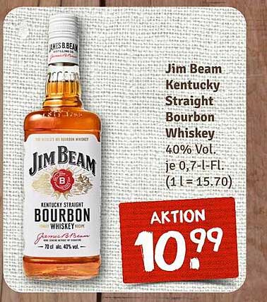 Jim Beam Kentucky Straight Bourbon Whiskey 0,7L 40% Vol.