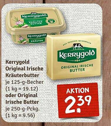 Kerrygold Original Irische Kräuterbutter und Original Irische Butter im Angebot