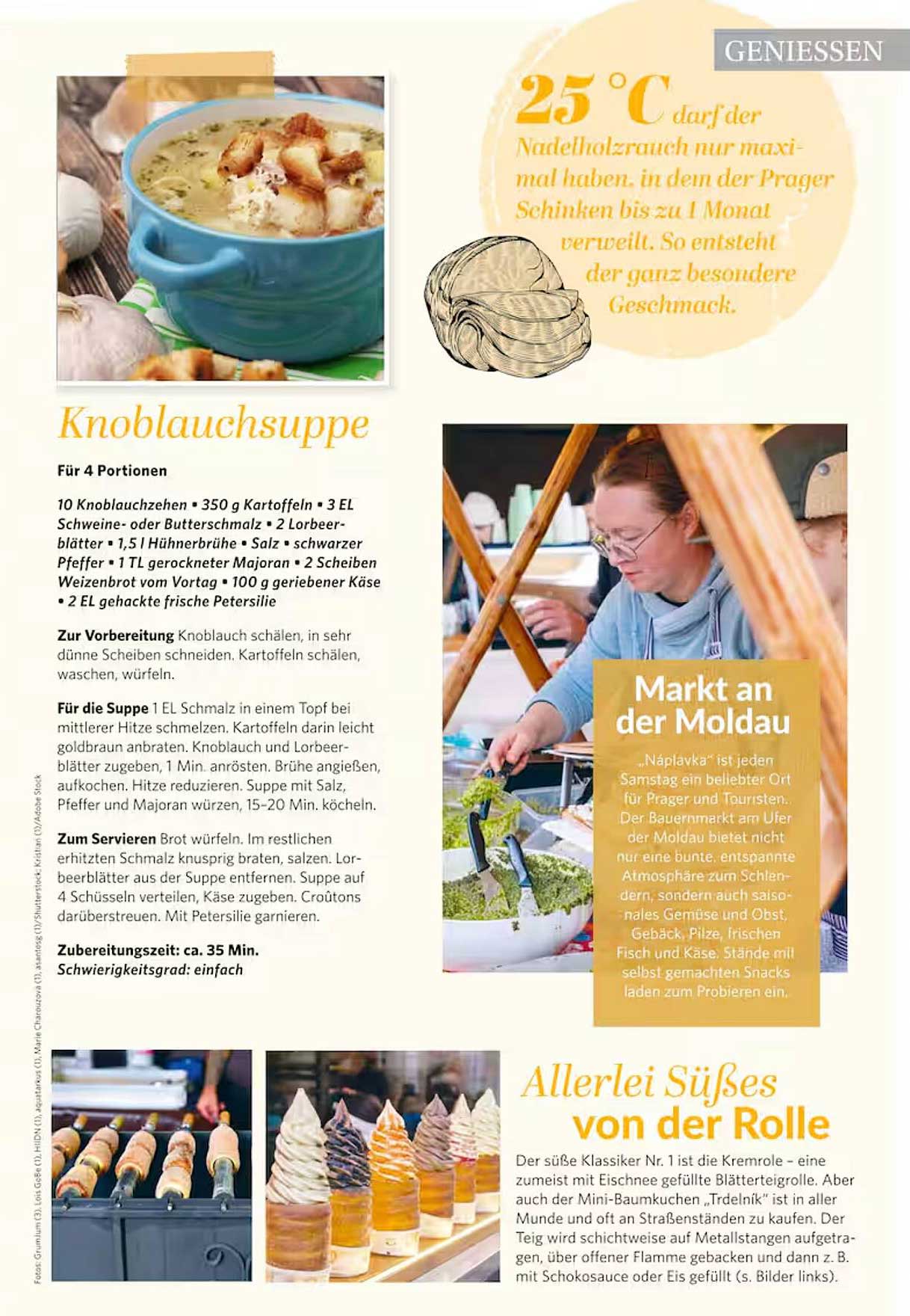 Knoblauchcremesuppe für 4 Portionen