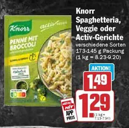 Knorr Spaghetti, Veggie oder Activ-Gerichte – Penne mit Broccoli