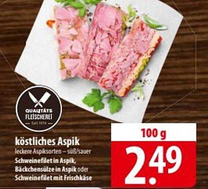 köstliches Aspik - leckere Aspiksorten - süß/sauer