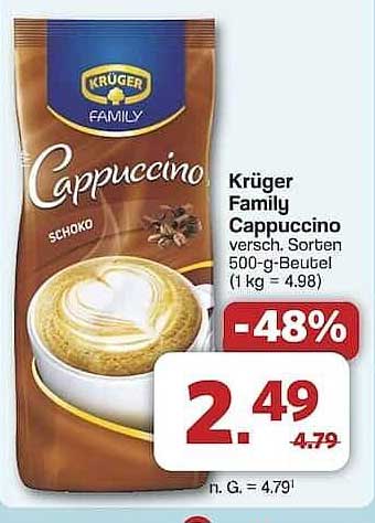 Krüger Family Cappuccino verschiedene Sorten 500-g-Beutel