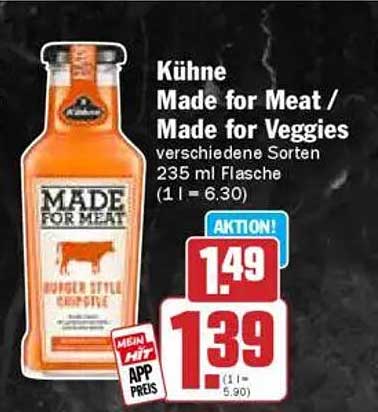 Kühne Made for Meat / Made for Veggies 235 ml Flasche