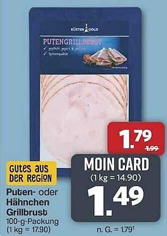 Küsten Gold Puten- oder Hähnchen Grillbrust 100 g-Packung