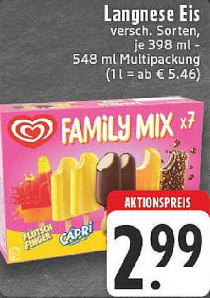 Langnese Eis Family Mix – 7 x 398 ml