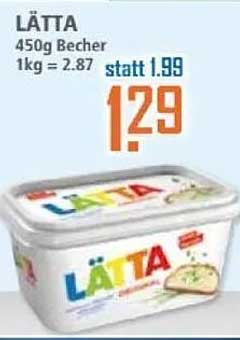 LÄTTA 450g Becher – jetzt nur 1,29 statt 1,99