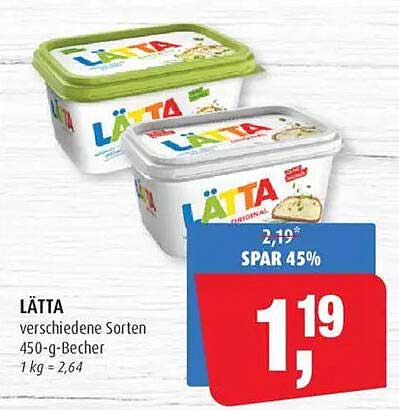 LÄTTA verschiedene Sorten 450-g-Becher
