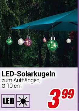 LED-Solarkugeln zum Aufhängen, Ø 10 cm