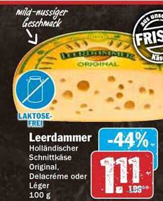 Leerdammer Holländischer Schnittkäse Original, Delacrème oder Léger 100 g