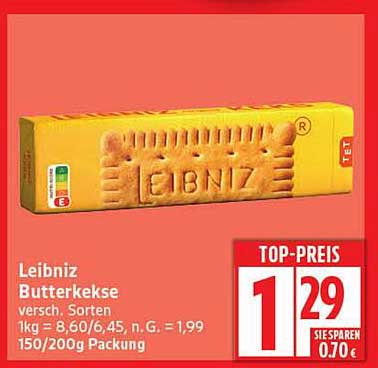 Leibniz Butterkekse - 150/200g Packung