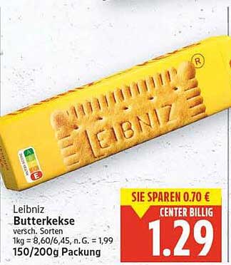 Leibniz Butterkekse 150/200g Packung